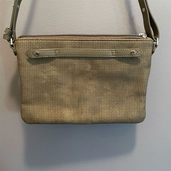 Stella & Dot Gray Perforated Suede Small Crossbody Bag Women's - Picture 1 of 10
